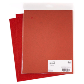 Essentials Glitter Cardstock Ruby