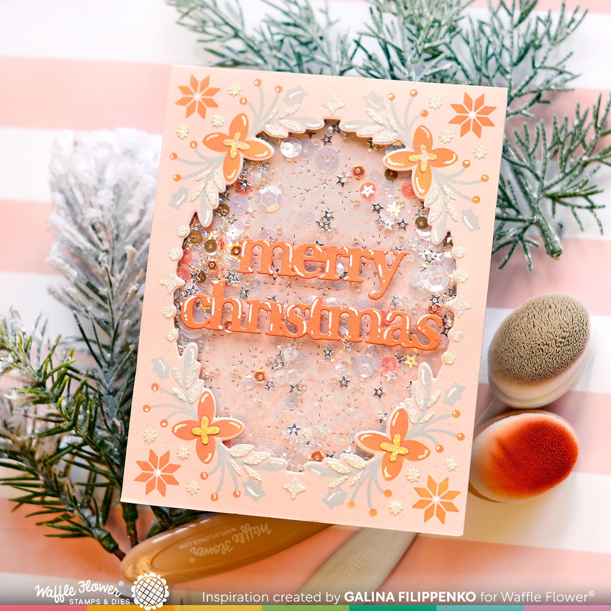 Print & Script Merry Christmas Die