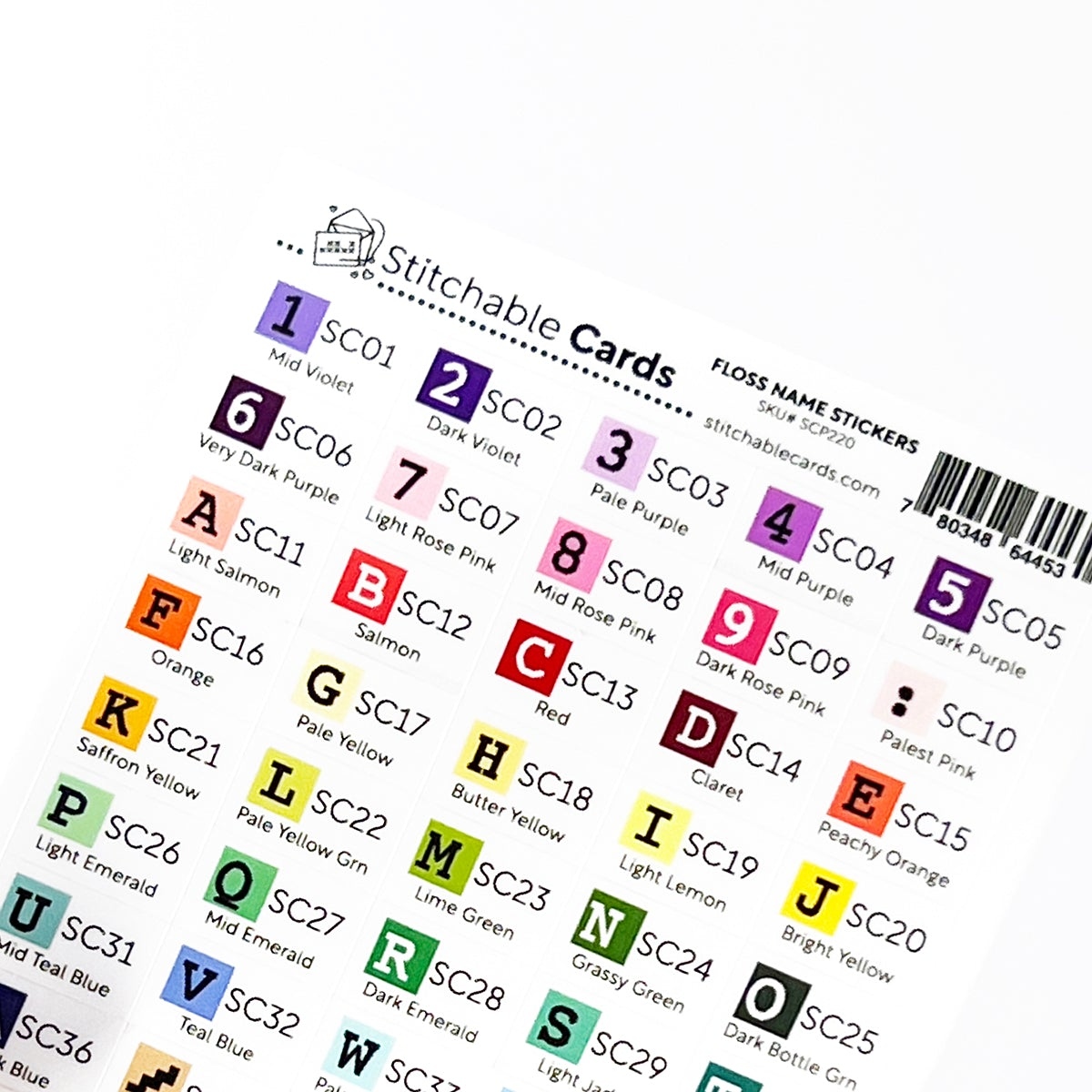 Floss Name Sticker Sheet