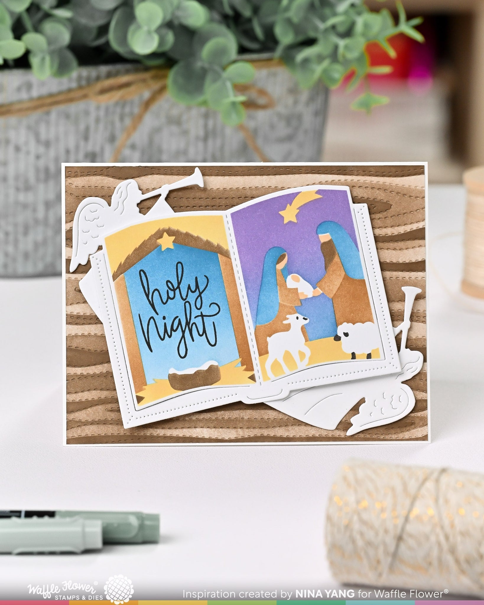 Open Book Holiday Sayings Stamp Set