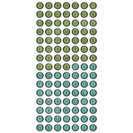 Color Palette Foam Stickers Type Keys Cool