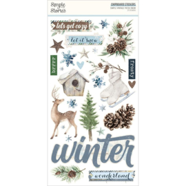 Fresh Snow Chipboard Stickers