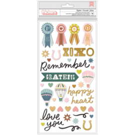 Market Square Thickers Stickers Together Phrase/Puffy