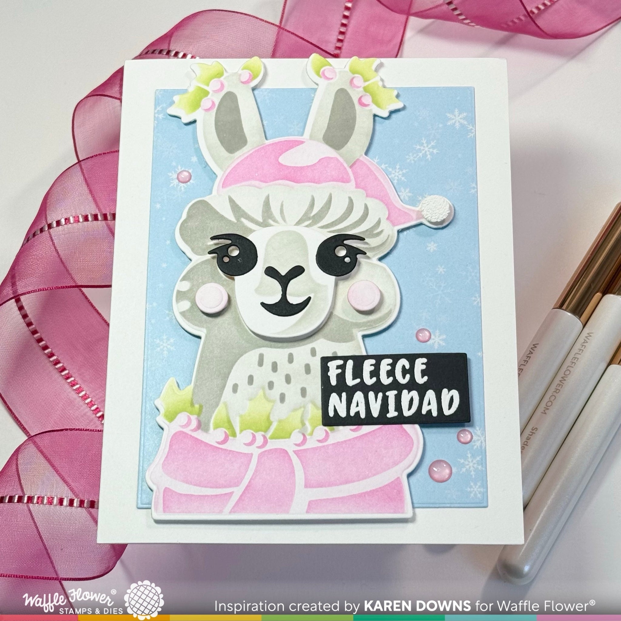 Fa-la-La Llama Sentiments Stamp Set