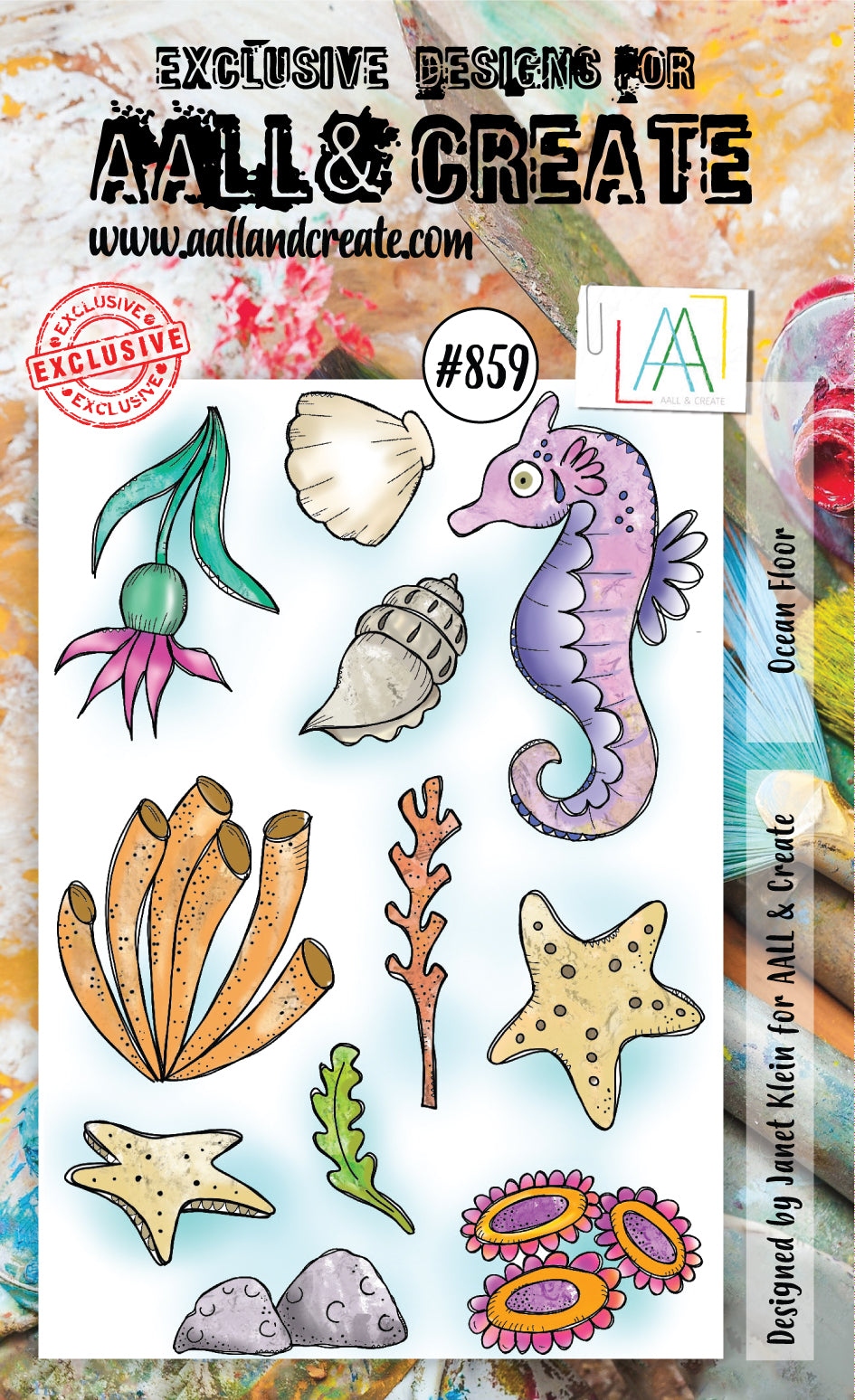 #0859 Ocean Floor A6 Clear Stamp Set