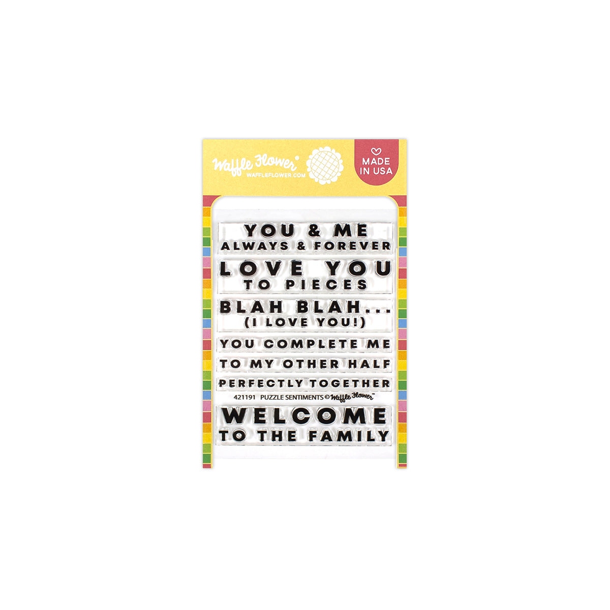 Puzzle Sentiments Stamp Set