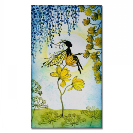 LAV755 Small Lily Flourish Stamp