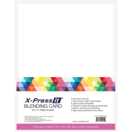 Blending Card 8.5"X11" 25/Pkg White