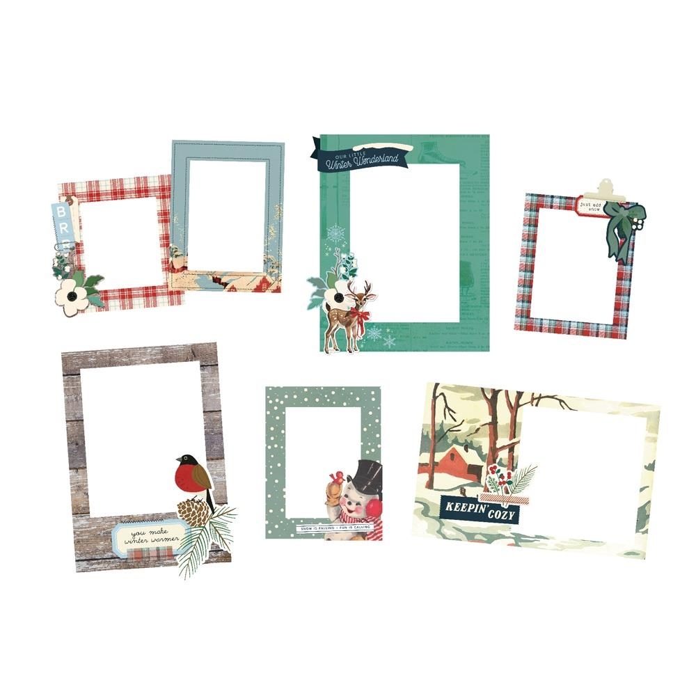 Flannel Season Chipboard Frames