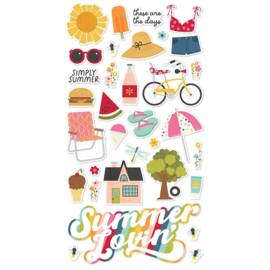Summer Lovin' Chipboard Stickers