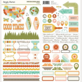 Open Road Basics Cardstock Stickers 12"X12"