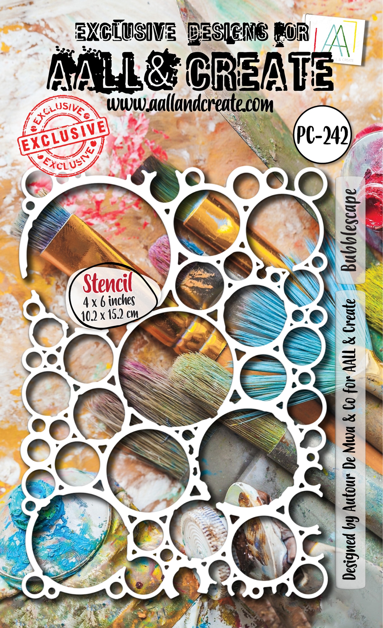 #242 Bubblescape 4x6 (inch) Stencil