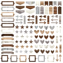 Color Vibe Chipboard Bits & Pieces Woods