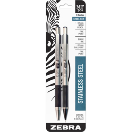 Stainless Steel Pen & Pencil Set Pen 0.7mm & Mechanical Pencil 0.5mm