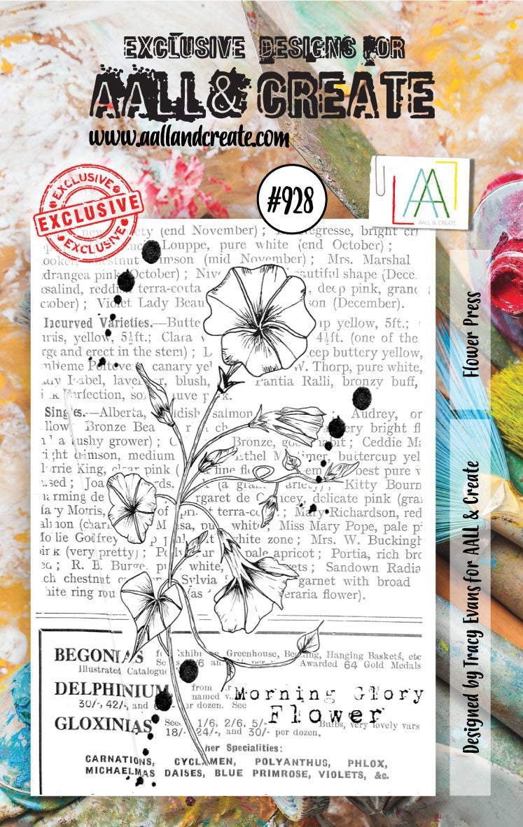 #0928 Flower Press A7 Stamp Set