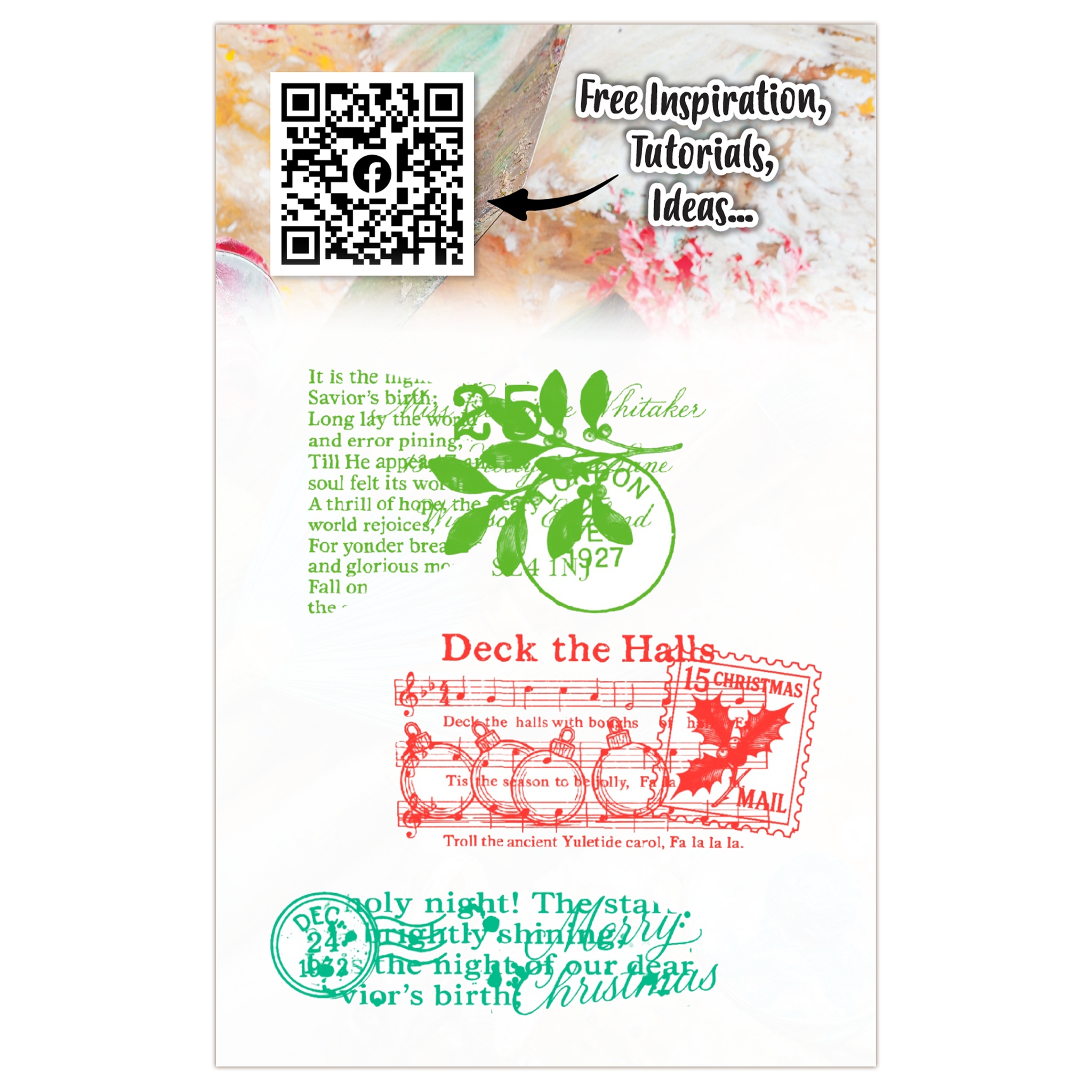 #1319 Carols and Cancellations A7 Stamp Set