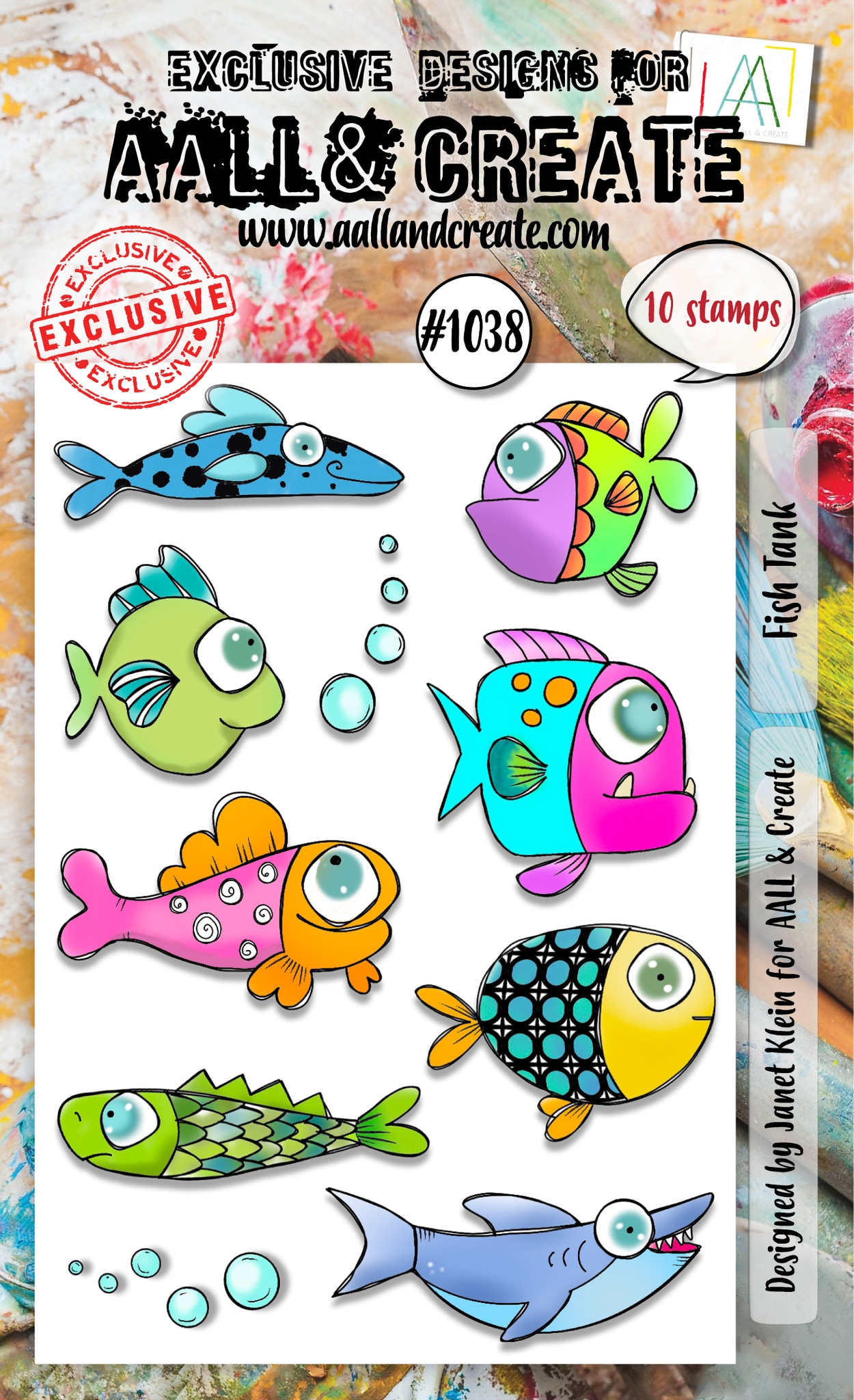 #1038 Fish Tank A6 Stamp