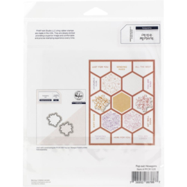 Hexagons Pop-Out Cling Rubber Background Stamp Set A2