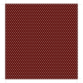 Patterned single-sided red small dot