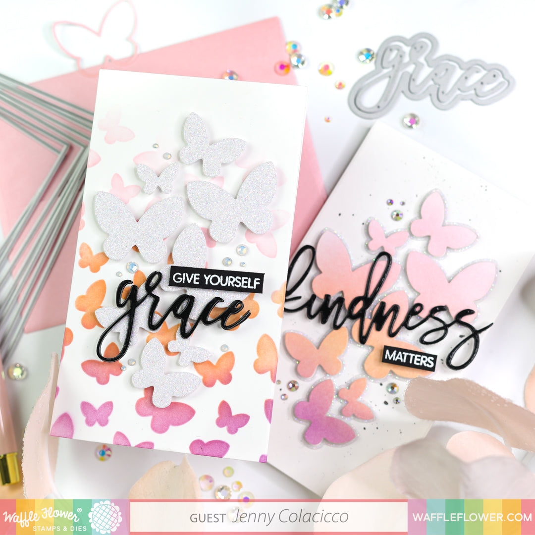 Butterflies Background Stencil