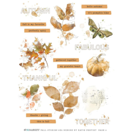 Fall Stories Rub-On Transfer Set 6"X8"