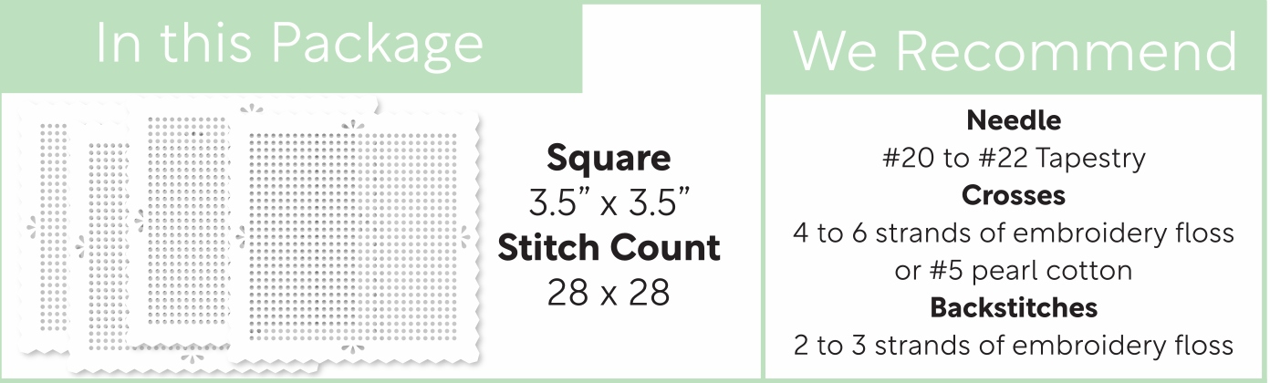 Perforated Pinking Square Shapes