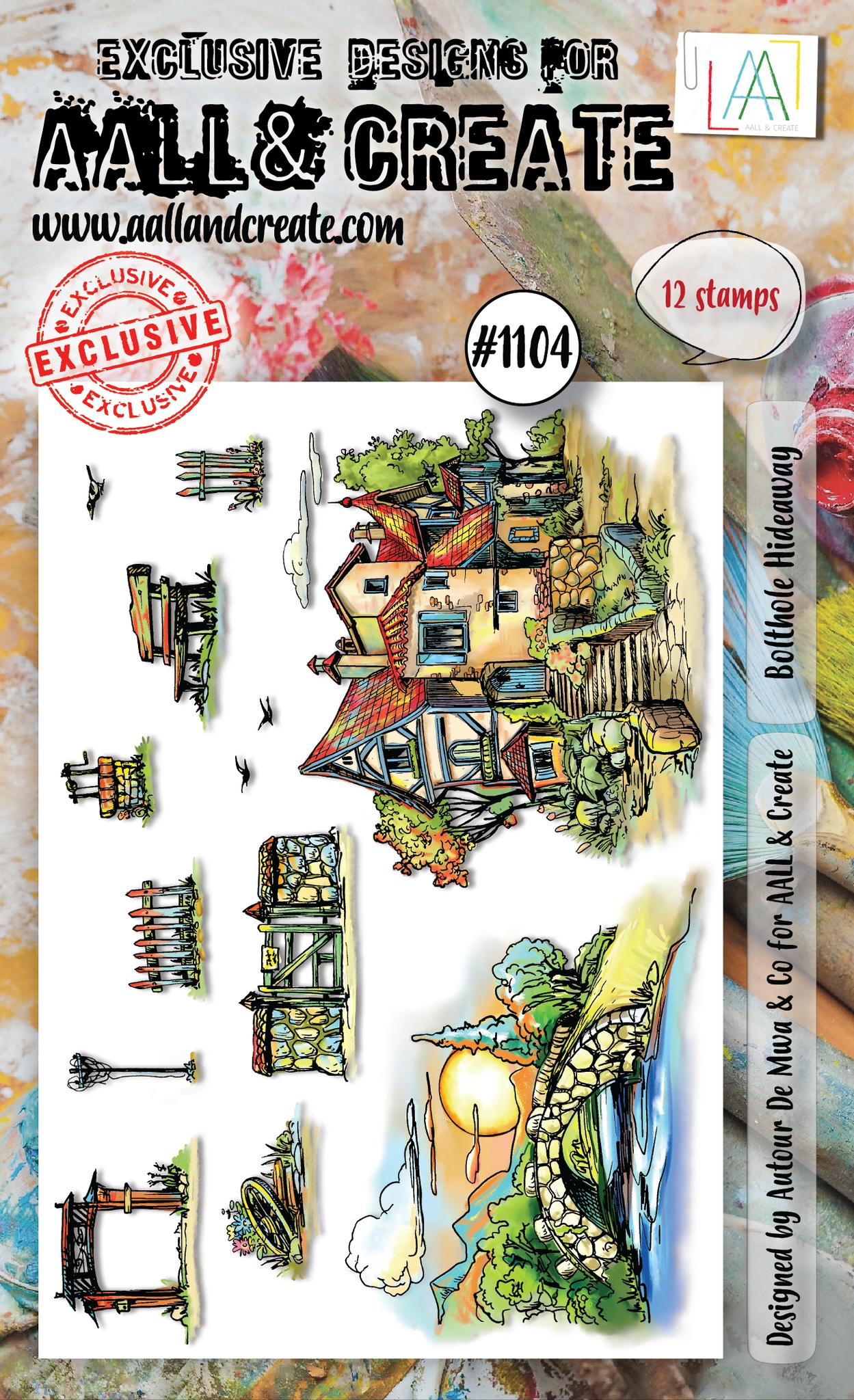 #1104 Bolthole Hideaway A6 Stamp Set