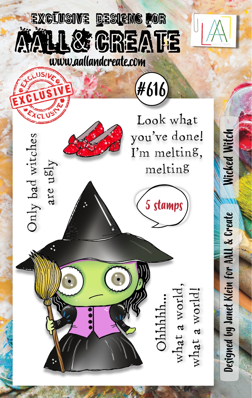 #0616 Wicked Witch A7 Clear Stamp Set