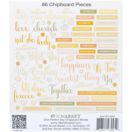 One Perfect Day Words Chipboard Set