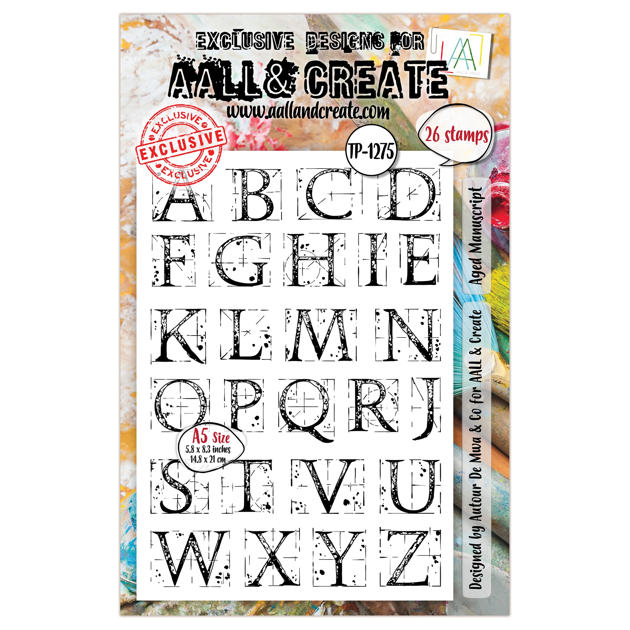 #1275 Aged Manuscript A5 Stamp Set