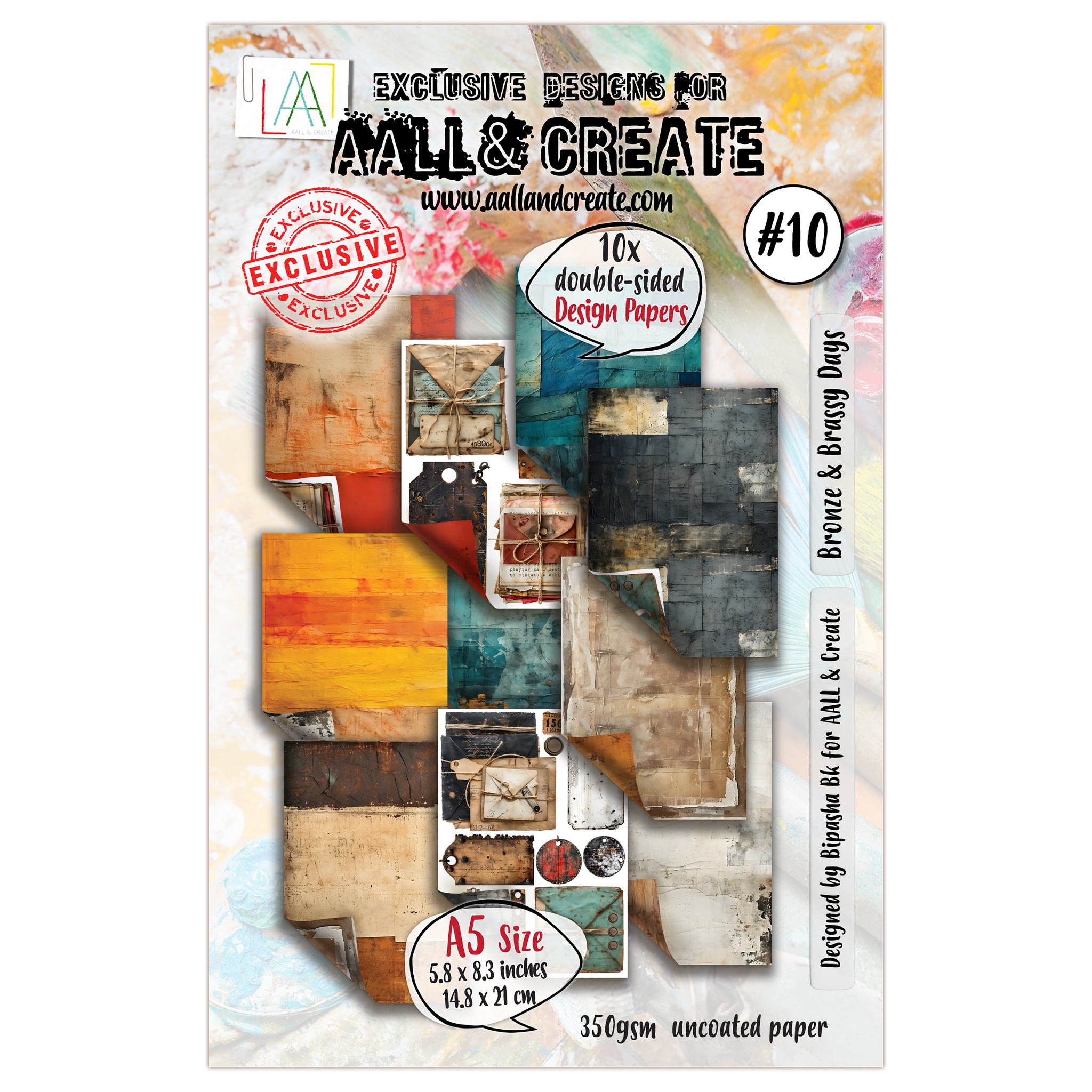 #10 Bronze & Brassy Days A5 Design Paper