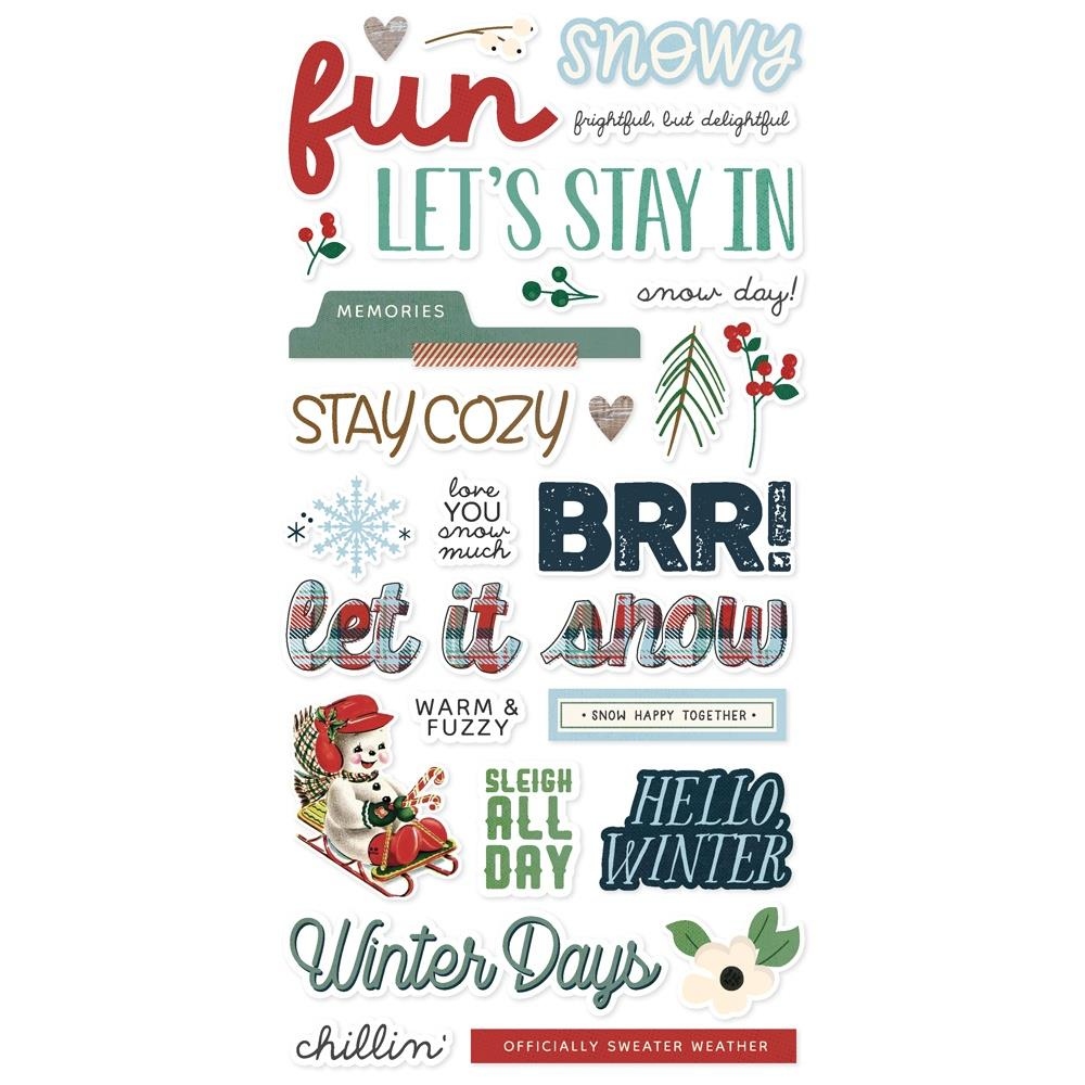 Flannel Season Foam Stickers