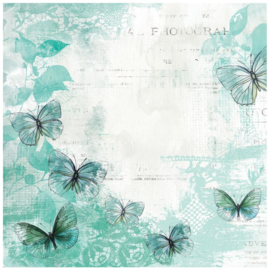 Vintage Artistry In Teal Breeze