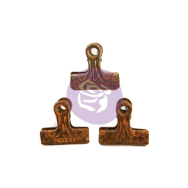 Daily Planner Metal Binder Clips Rusty