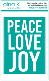 Peace Love and Joy Plate Die