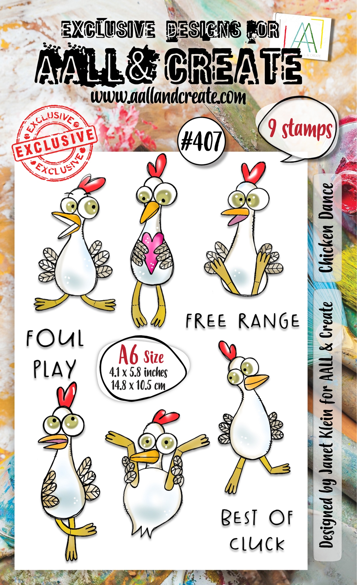 #0407 Chicken Dance A6 Clear Stamp Set