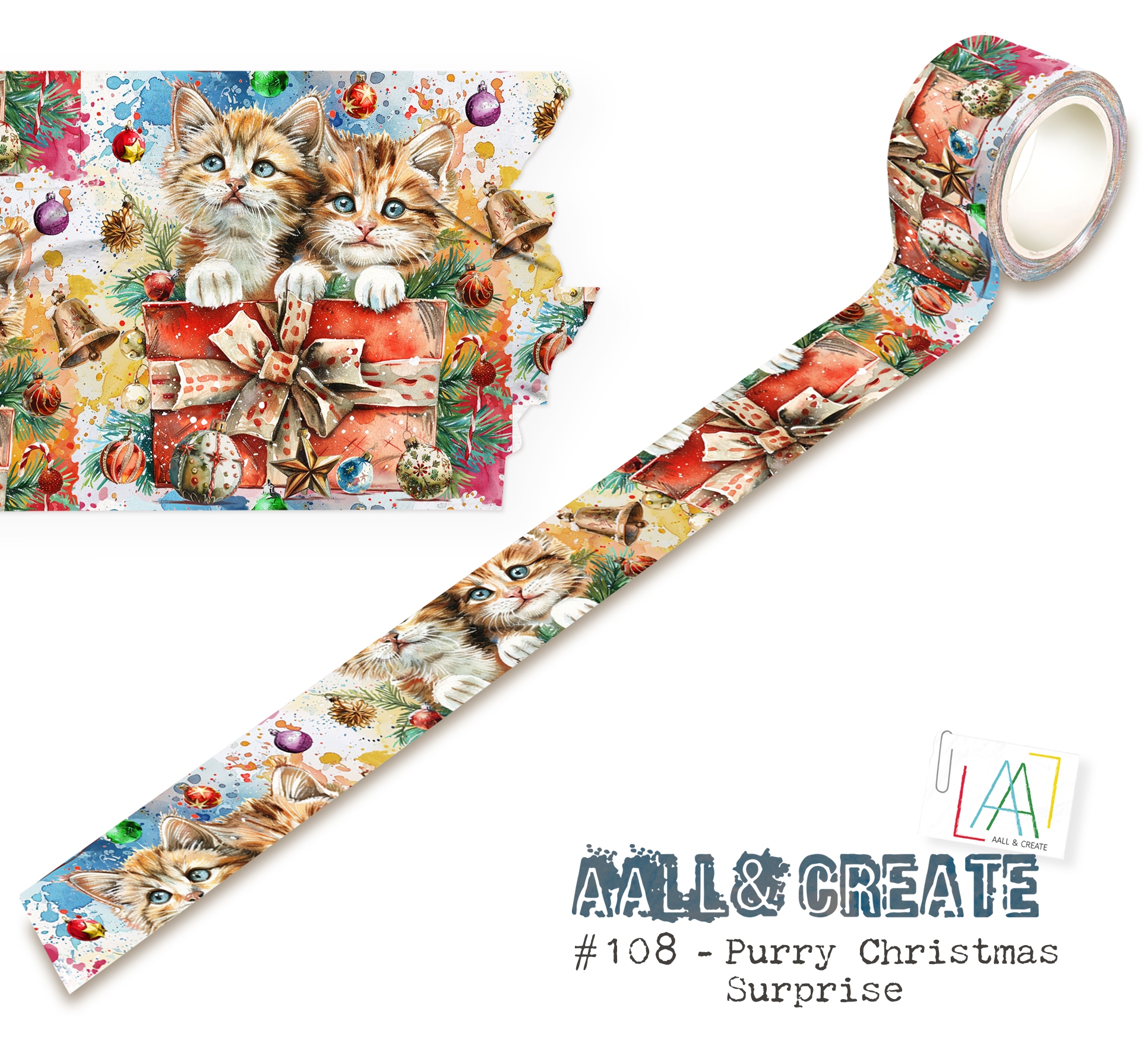 #108 Purry Christmas Surprise (Layer-It-Up!) Washi Tape