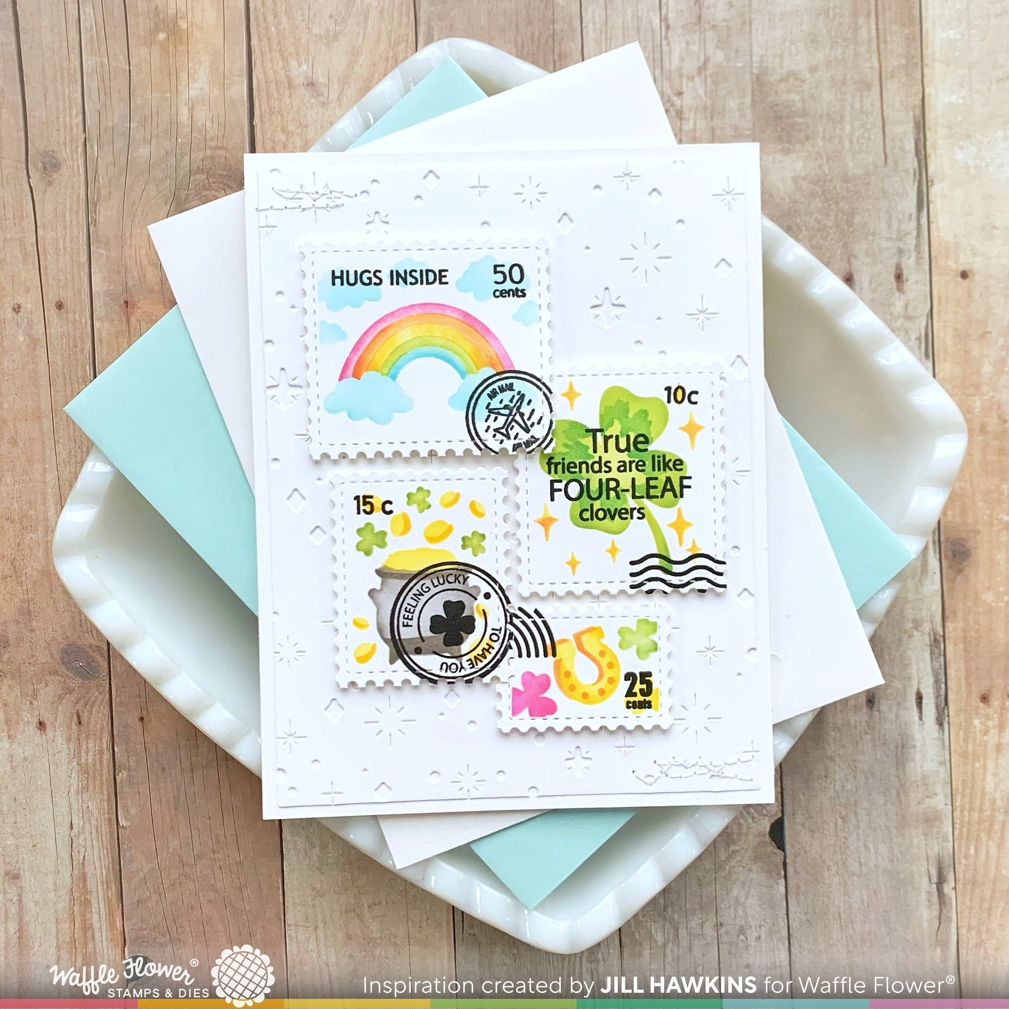 Postage Collage Lucky Stamp Set