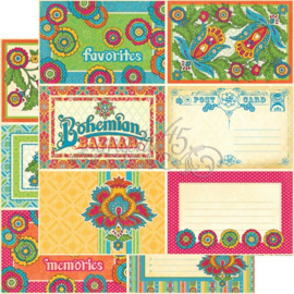 Bohemian Bazaar Paper Pad  12x12 Inch