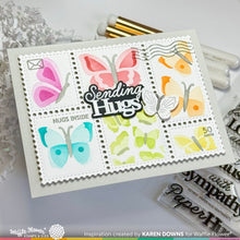 Postage Collage Butterfly Stencil