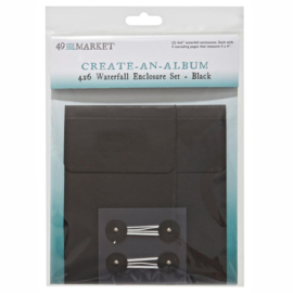 Create-An-Album Waterfall Enclosure Set 4"X6" Black