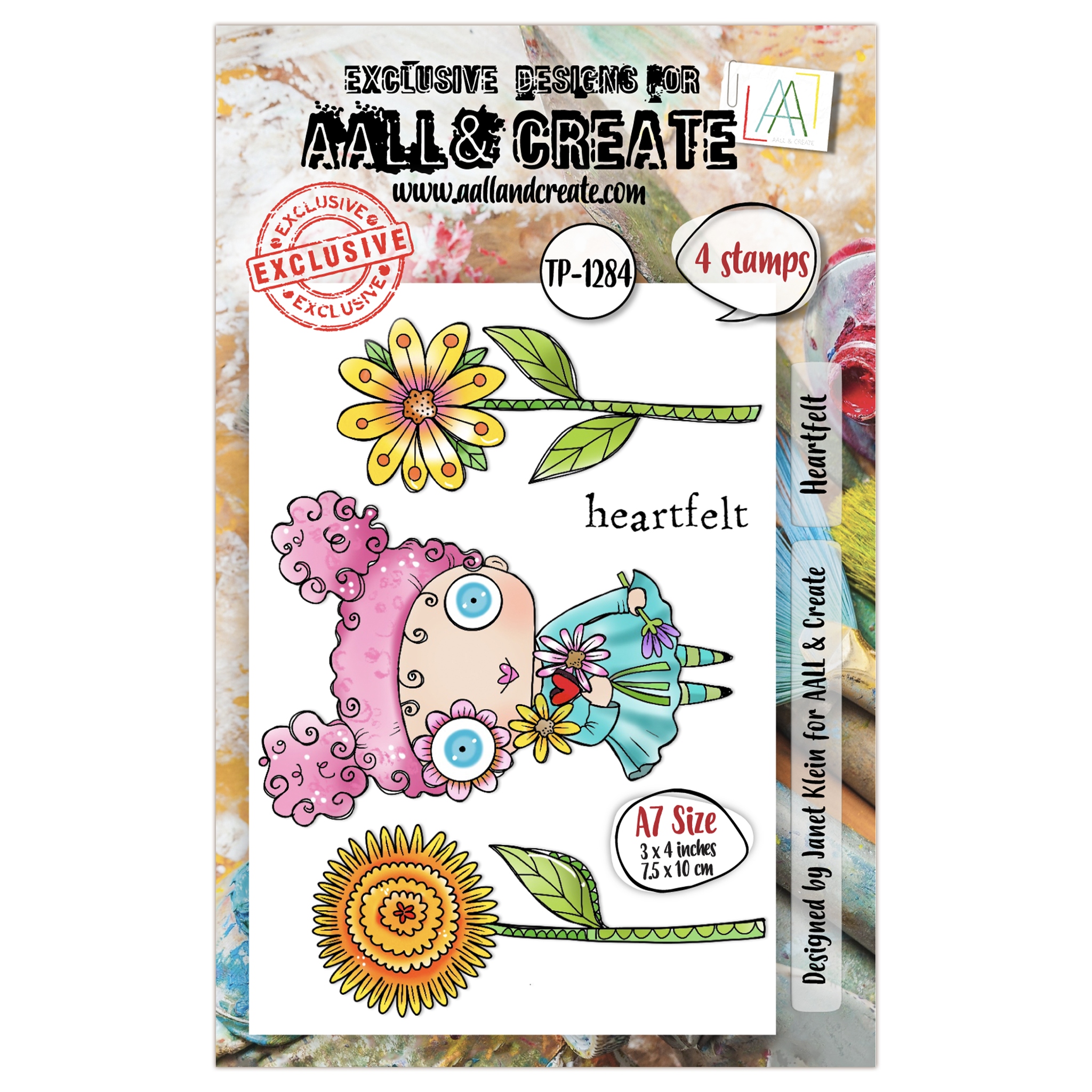 #1284 Heartfelt A7 Stamp Set