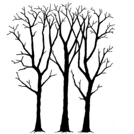 LAV168 Spring Trees Stamp