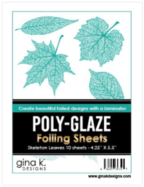 Skeleton Leaves Poly-Glaze Foiling Sheets
