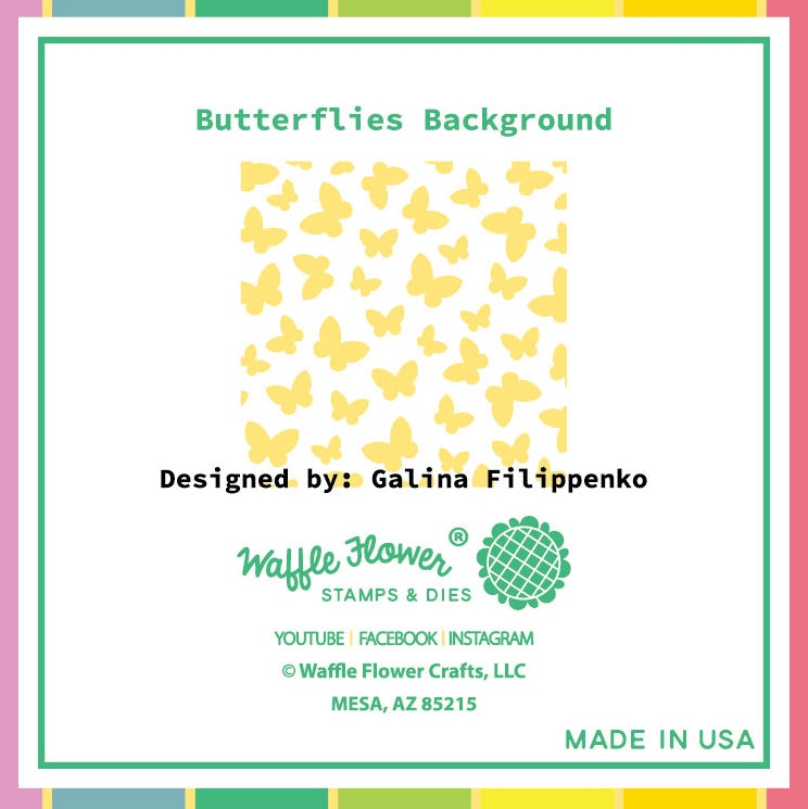 Butterflies Background Stencil