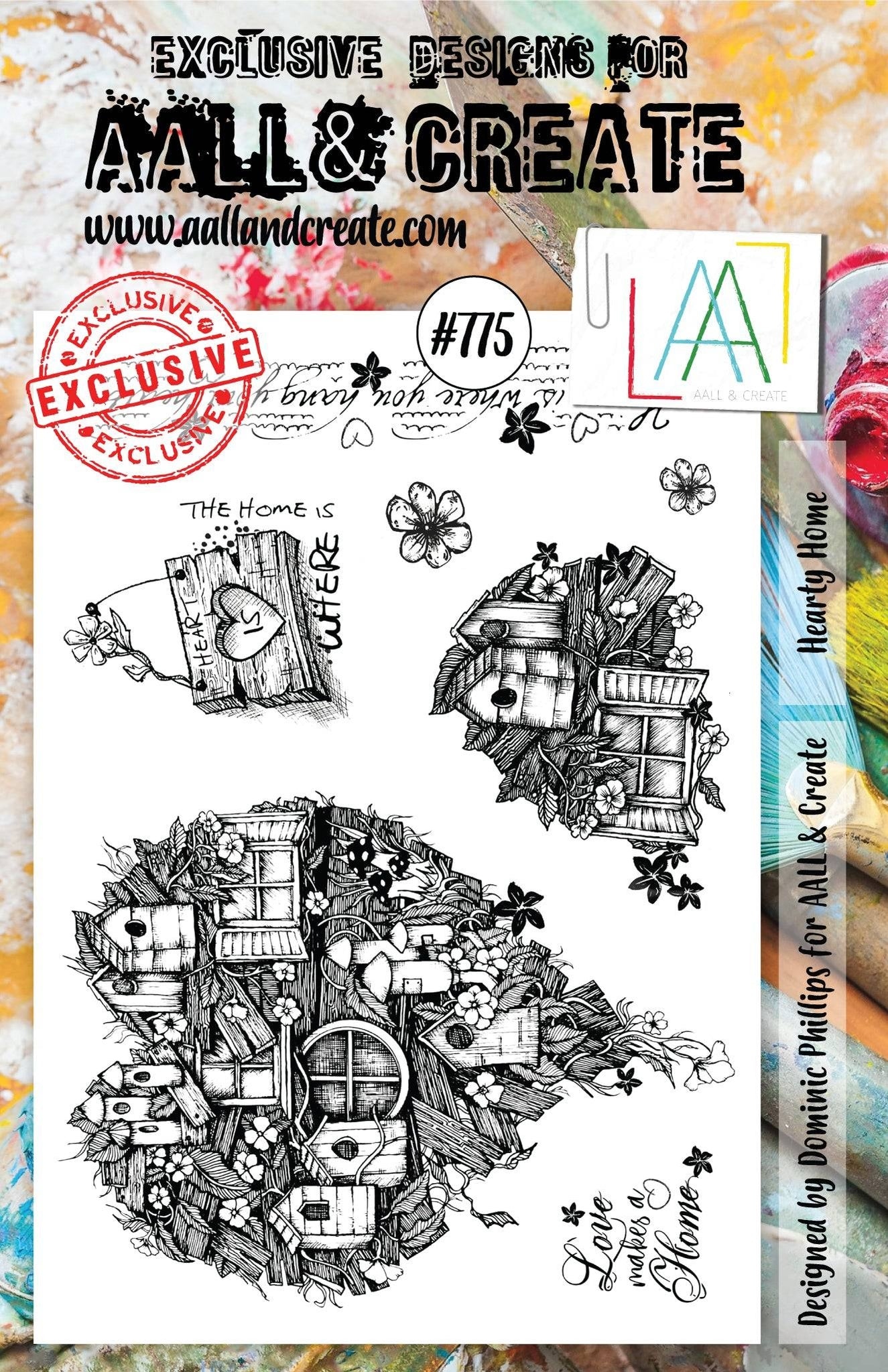 #0775 Hearty Home A5 Clear Stamp Set