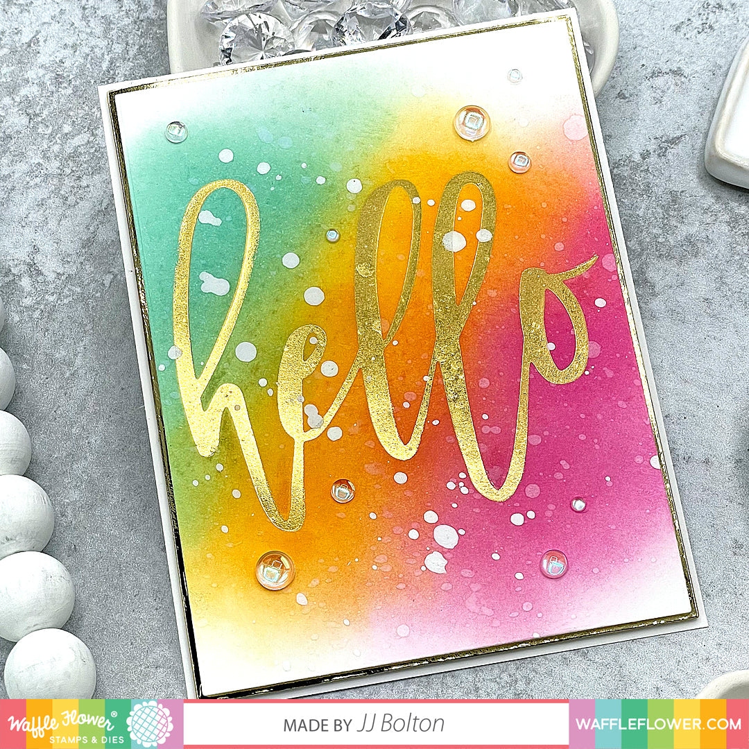 Oversized Hello Foil Plate