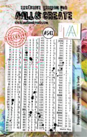 #0543 Reckoner Digits A7 Clear Stamp Set