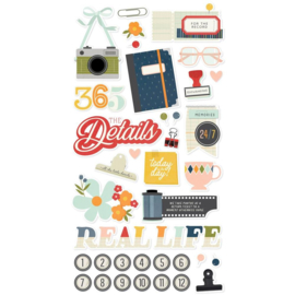 For The Record Chipboard Stickers 6"x12"