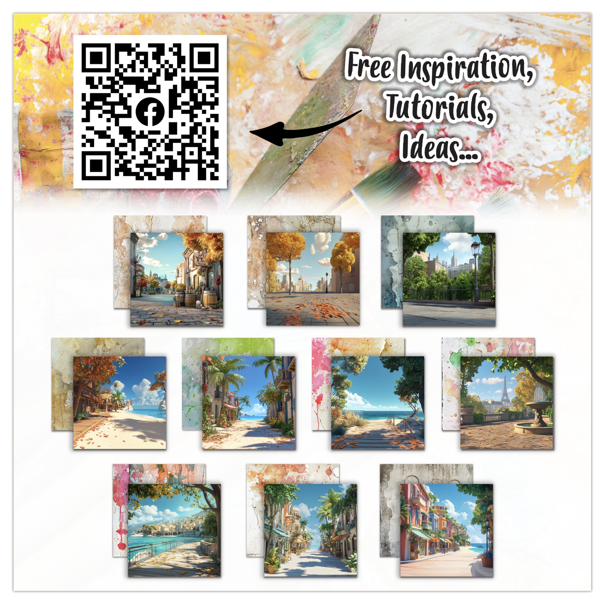 #39 Tropical Alleyways 6 x 6 (inch) Design Paper